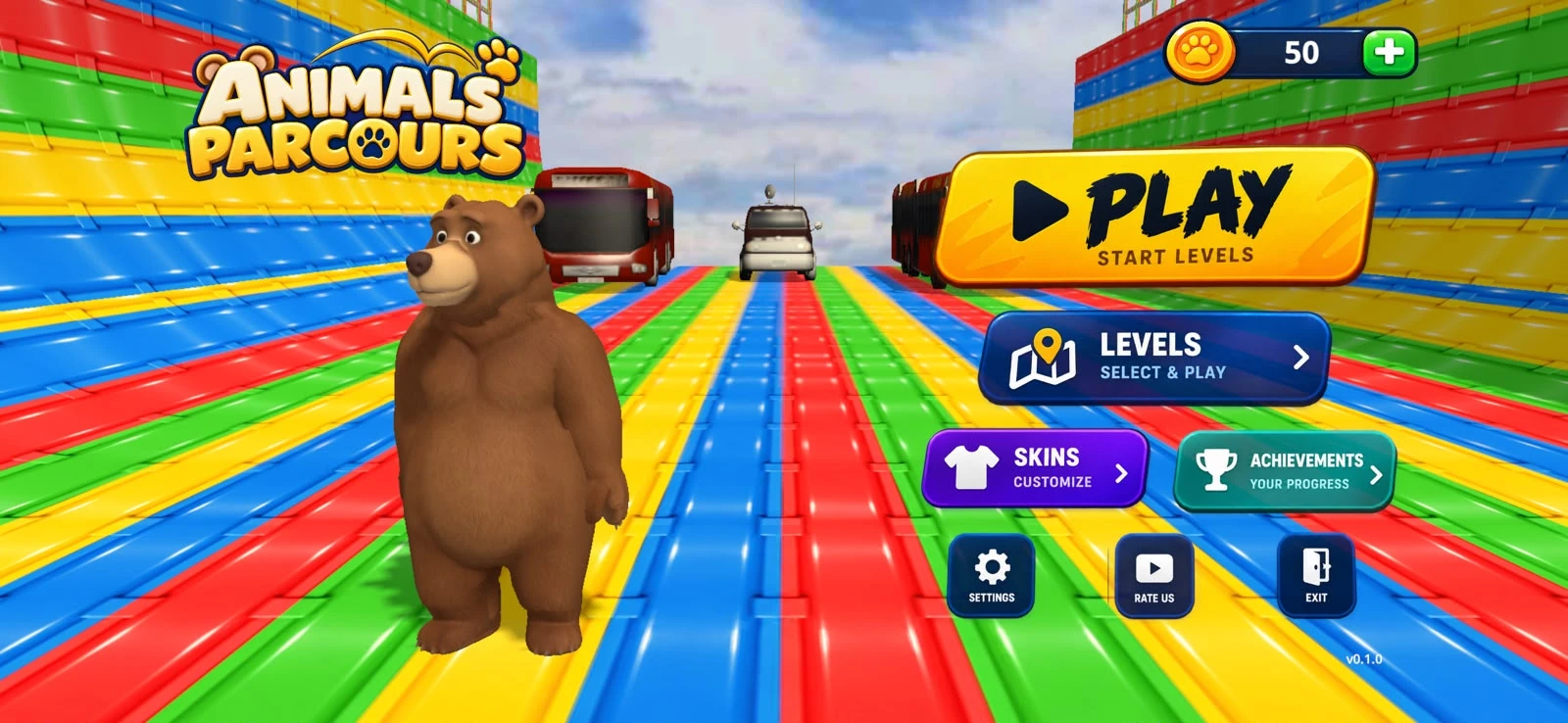 Animals Parcours home screen — Animals Parcours