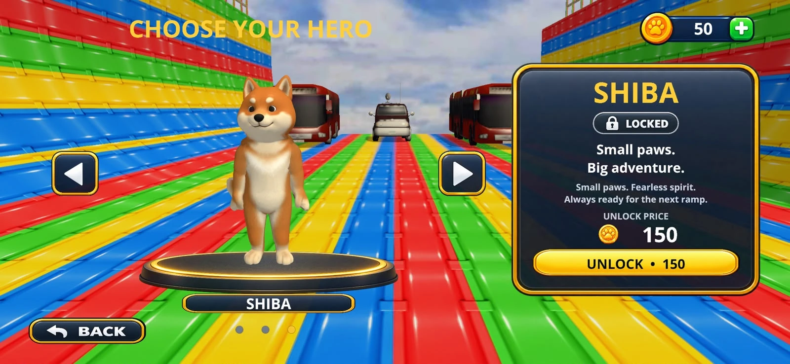 Choose your Shiba hero
