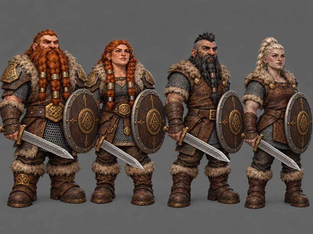 Dwarf Protector character designs