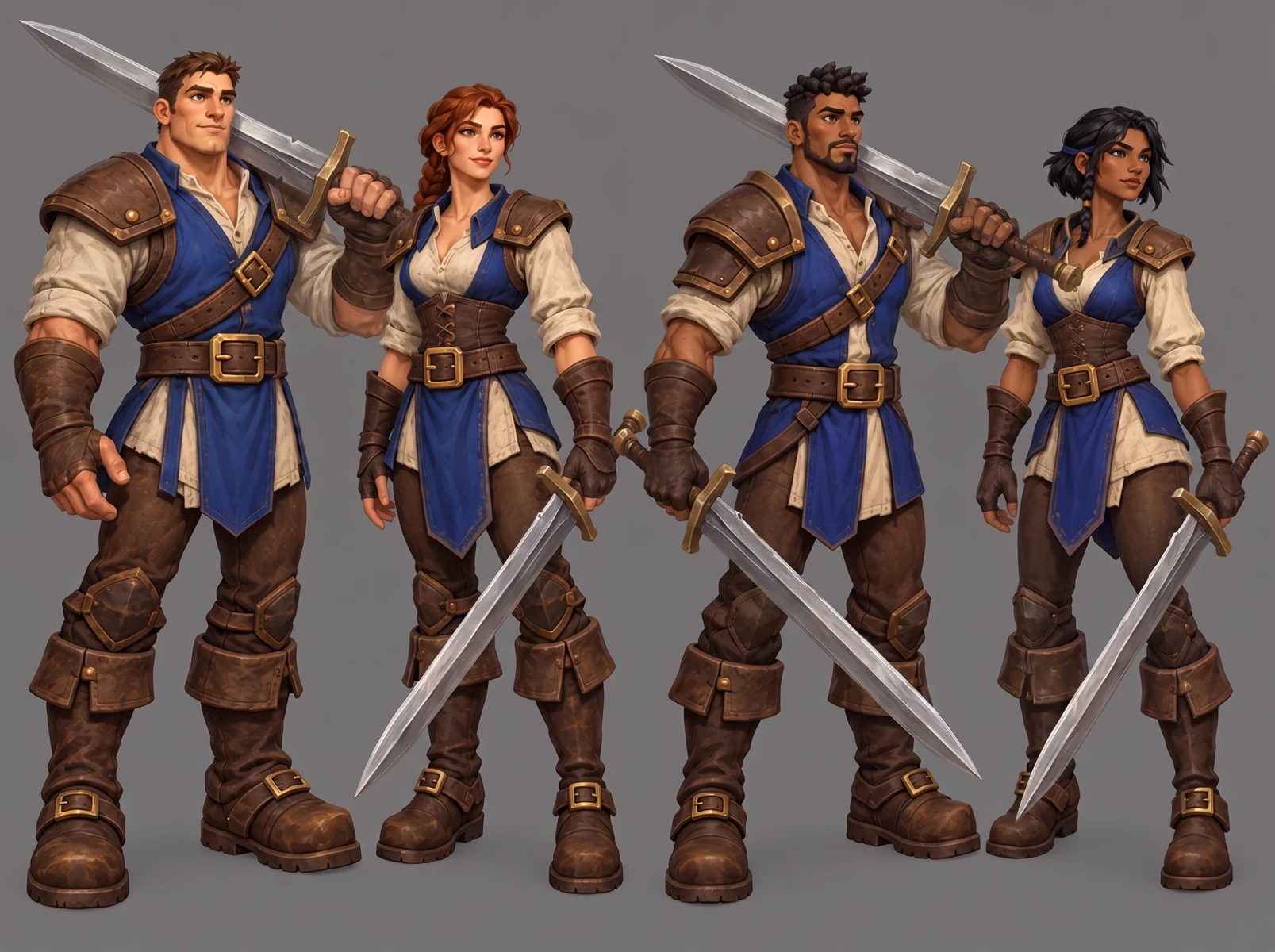 Human Warrior character designs