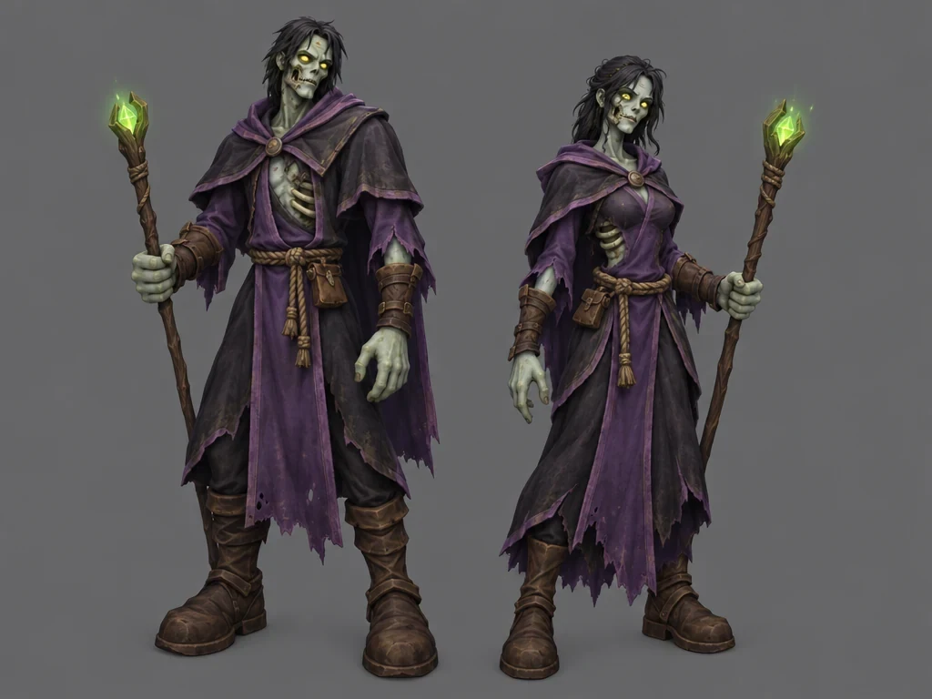 Undead Mage character designs