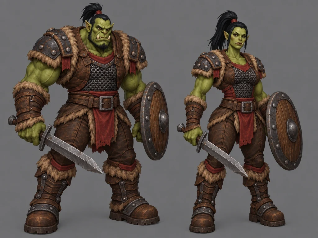 Orc Warrior character designs