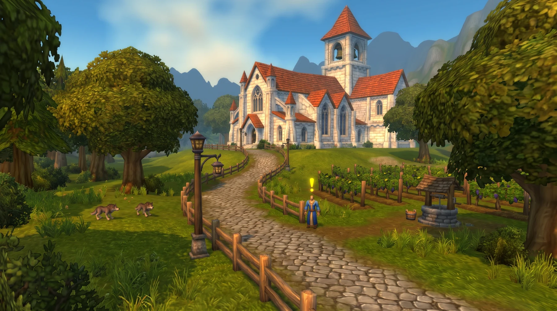 The starting valley — Oldcraft Kingdoms