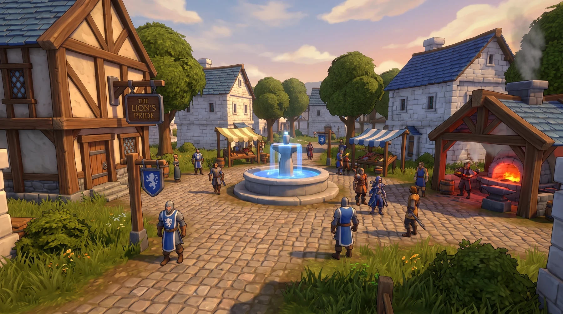 The village square concept art