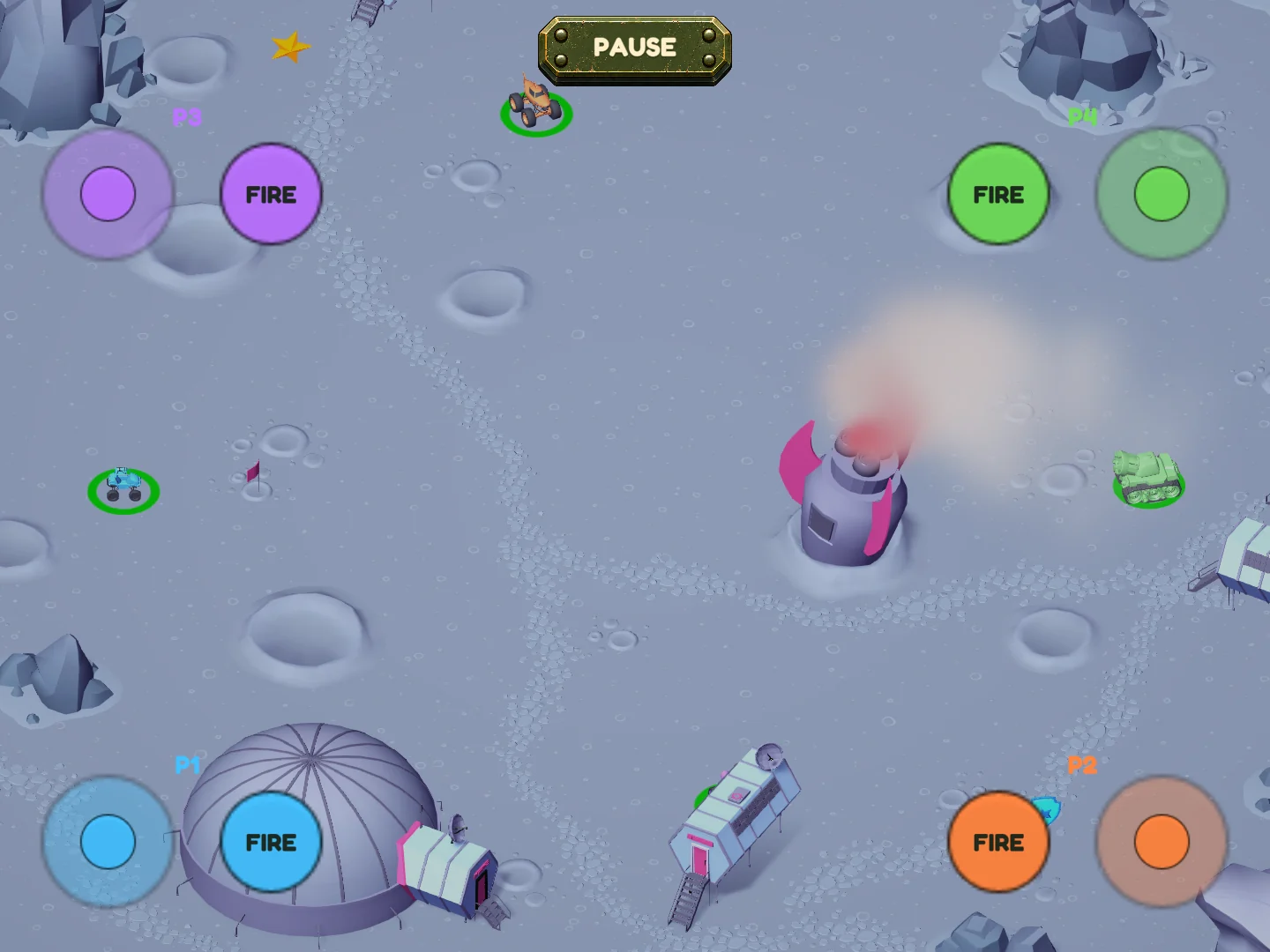 Four-player arena match